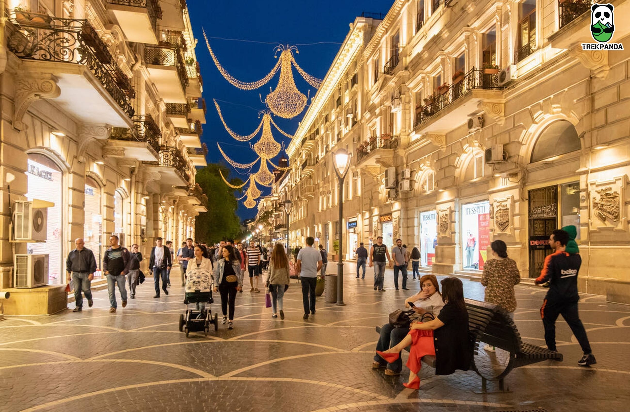 Nizami Street In Baku Azerbaijan
